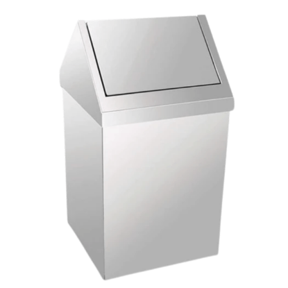 KROM ÇATI KAPAKLI ÇÖP KOVASI 25 LT resmi