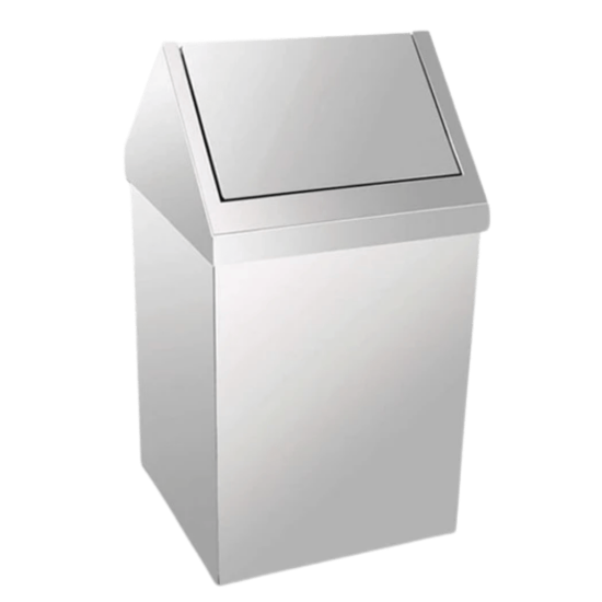 KROM ÇATI KAPAKLI ÇÖP KOVASI 25 LT resmi