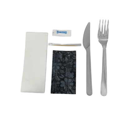 ÇATAL+KAŞIK+K.MENDİL+KÜRDAN+PEÇETE+TUZ SET resmi